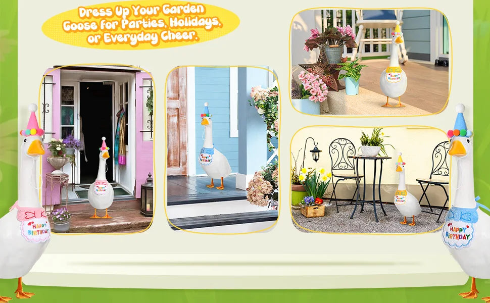 Chapéu de Festa para Animais de Pelúcia, Chapéus de Aniversário para Cães, Gatos, Coelhos, Filhotes, e Roupas para Gansos, Decoração de Patos de Plástico e Cimento