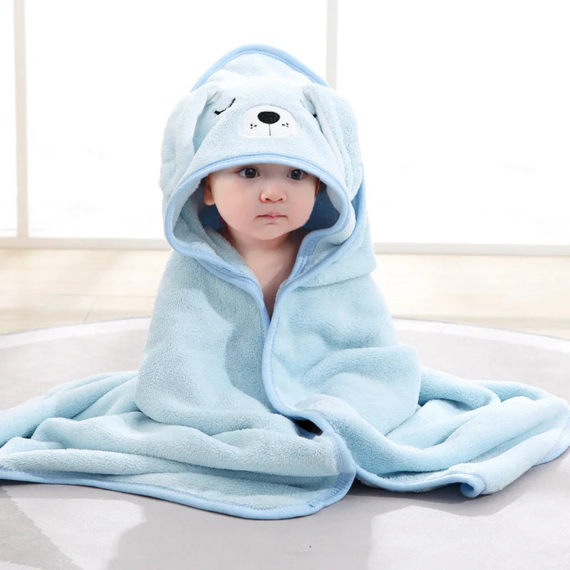 Toalhas de Banho para Bebês com Capuz de Animais em Desenho Animado, Macias, para Recém-Nascidos, Manta, Robe de Banho para Crianças, Envoltório Quente para Dormir para Meninos e Meninas