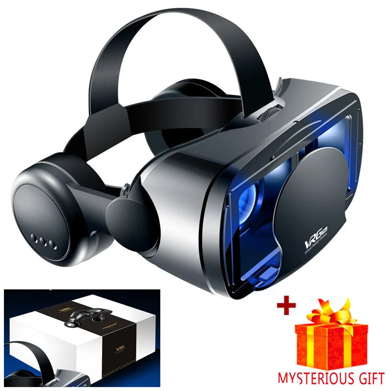 3D VR Headset Smart Glasses Virtual Reality Helmet for Smartphones Cell Phone Mobile 7 Inches Lenses Binoculars Devices Goggles
