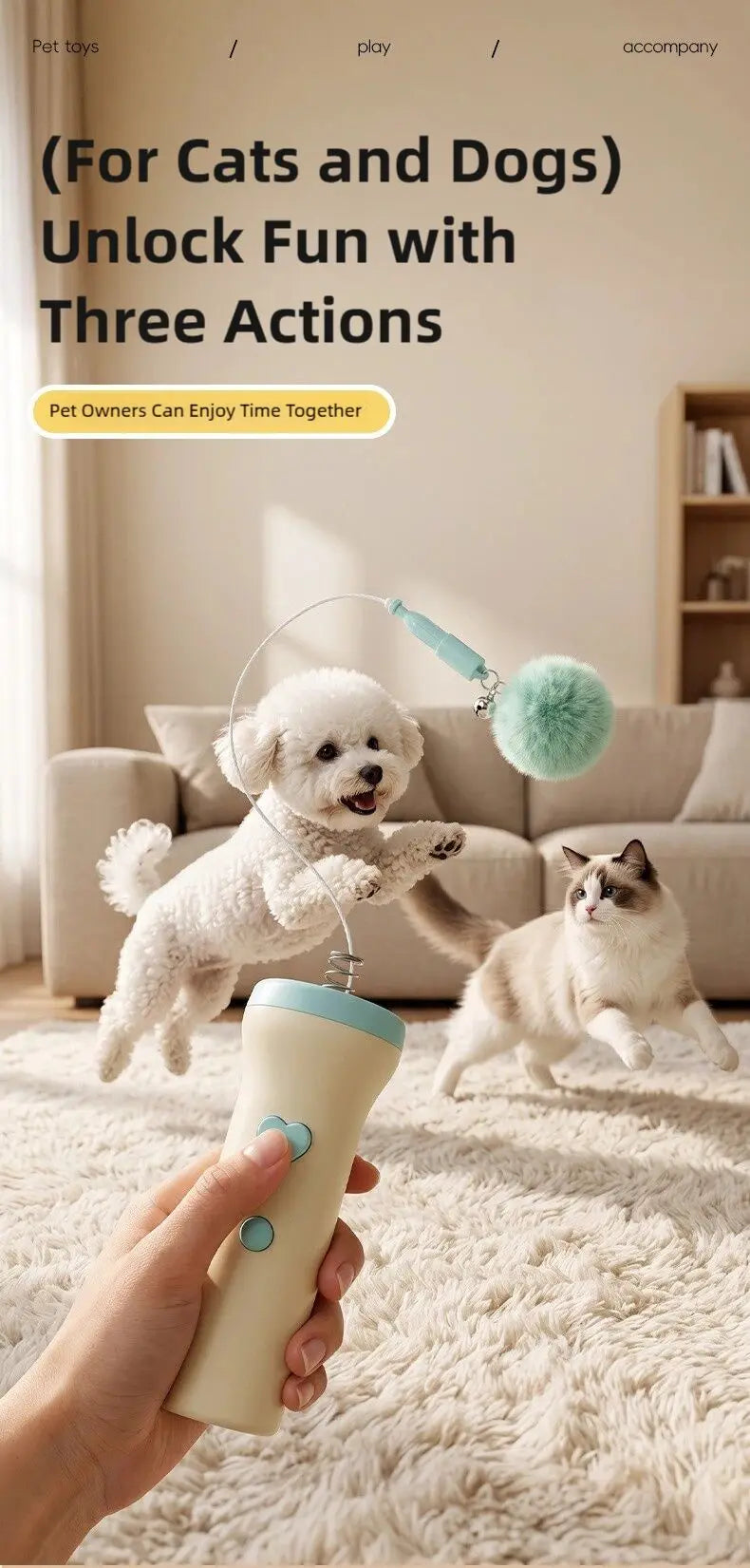 Poste Arranhador para Gatos de Alta Aderência, Brinquedo para Animais de Estimação, Adequado para Afiação de Garras em Ambientes Internos, Proteção de Móveis
