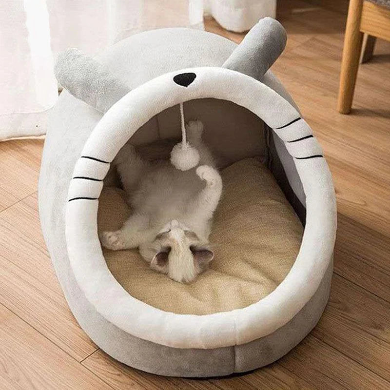 Cama para Gatos A1 Deep Sleep, Cama para Animais de Estimação com Desenho Animado, Dobrável, Removível e Lavável, Cama para Dormir para Cães Pequenos, Tapete, Bolsa, Caverna, Cama para Gatos