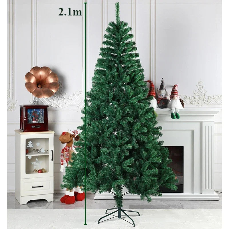 Árvore de natal em pvc criptografada, abeto artificial, árvore decorativa, interior e exterior, atmosfera de natal, peças de decoração, 0.9m ~ 3m