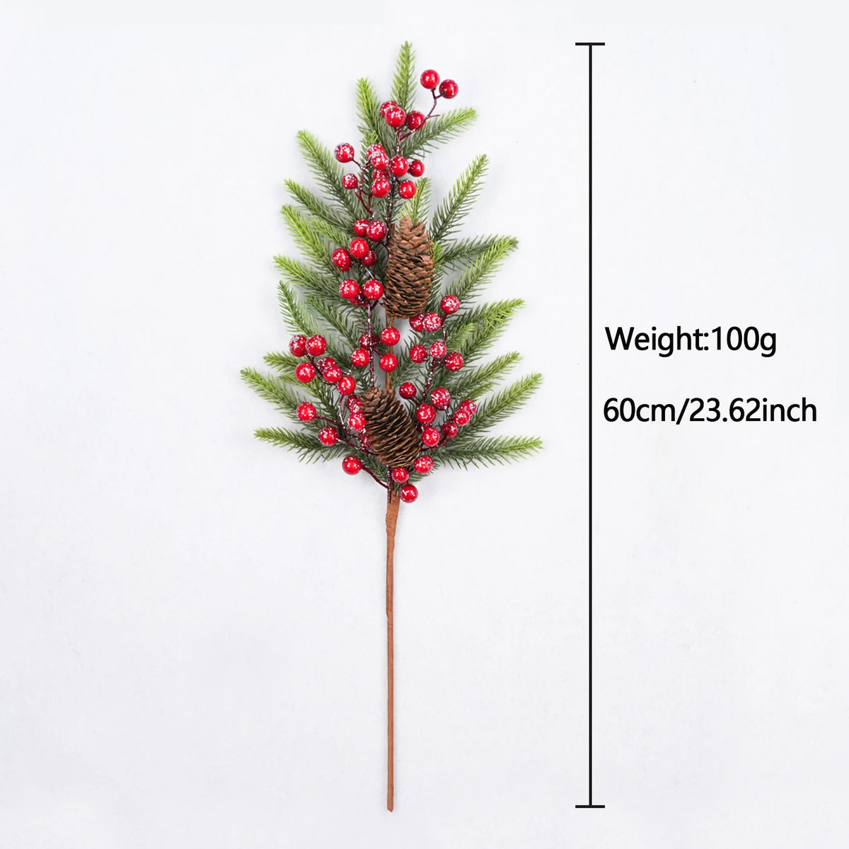 Natal vermelho berry flor artificial pinha ramo decorações da árvore de natal ornamento embalagem de presente festa em casa diy grinalda