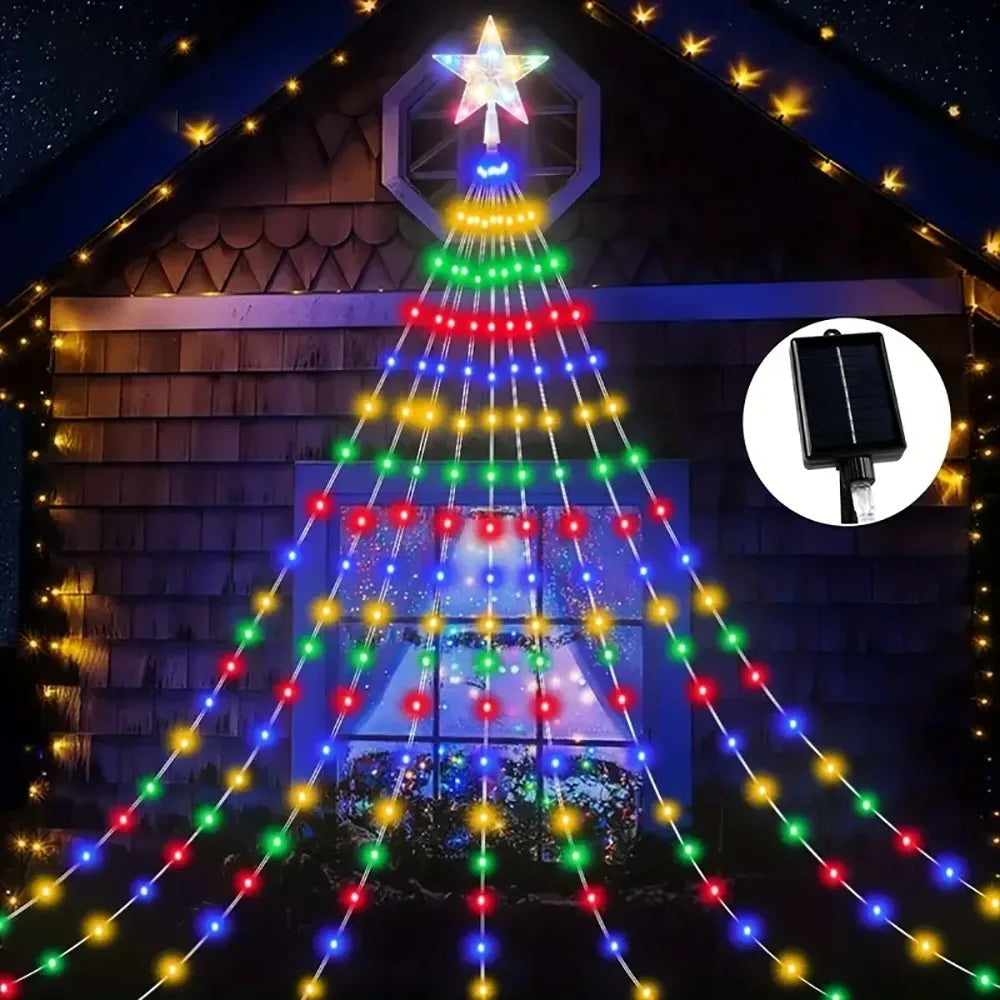 Led ao ar livre decorações da árvore de natal luzes usb 2/3m à prova dwaterproof água luzes da corda de fadas 8 modos quintal interior iluminação festa casamento