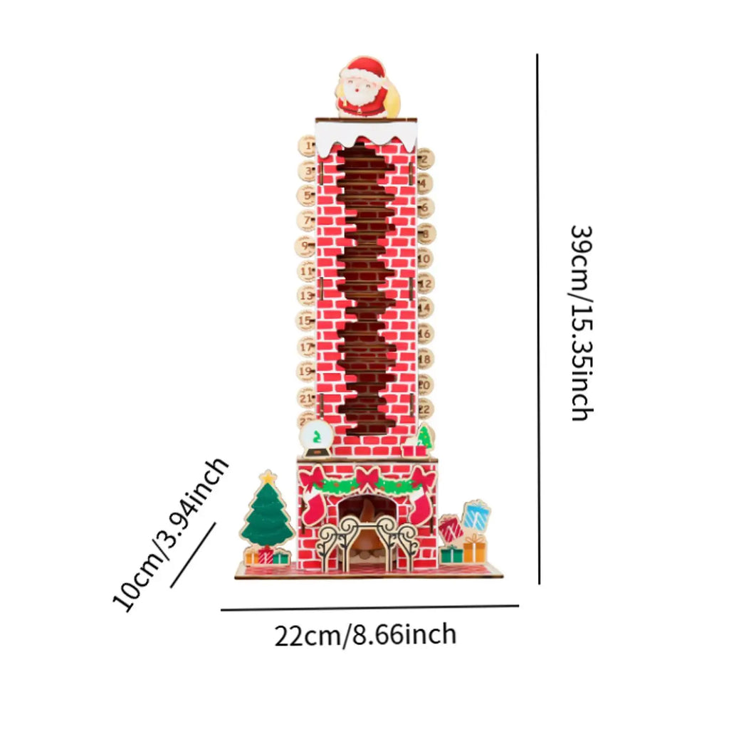 Natal advento calendário de madeira desktop ornamento de natal para casa festa de férias sala estar decorações calendário de adviento