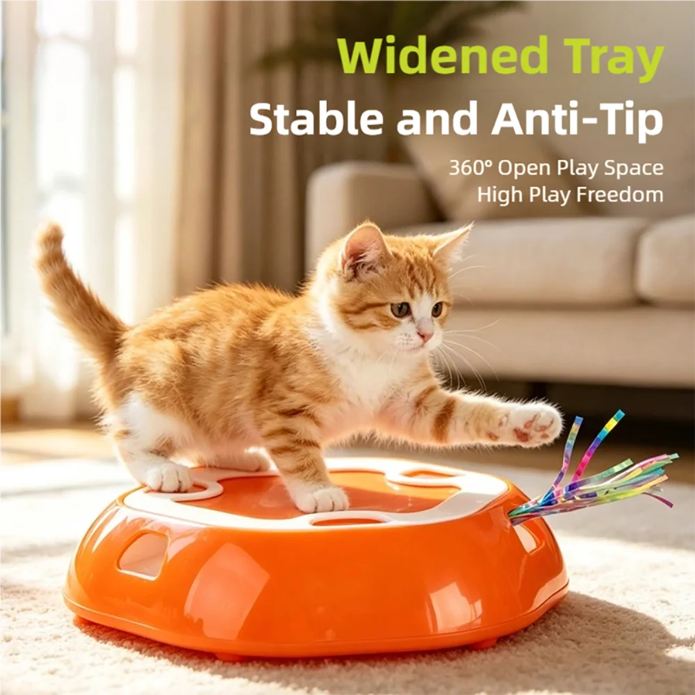 Brinquedo Elétrico Retrátil para Gatos: Placa de Exercício com Múltiplos Buracos para Aliviar o Tédio e Estimular a Energia (Estilo Whack-a-Mole)