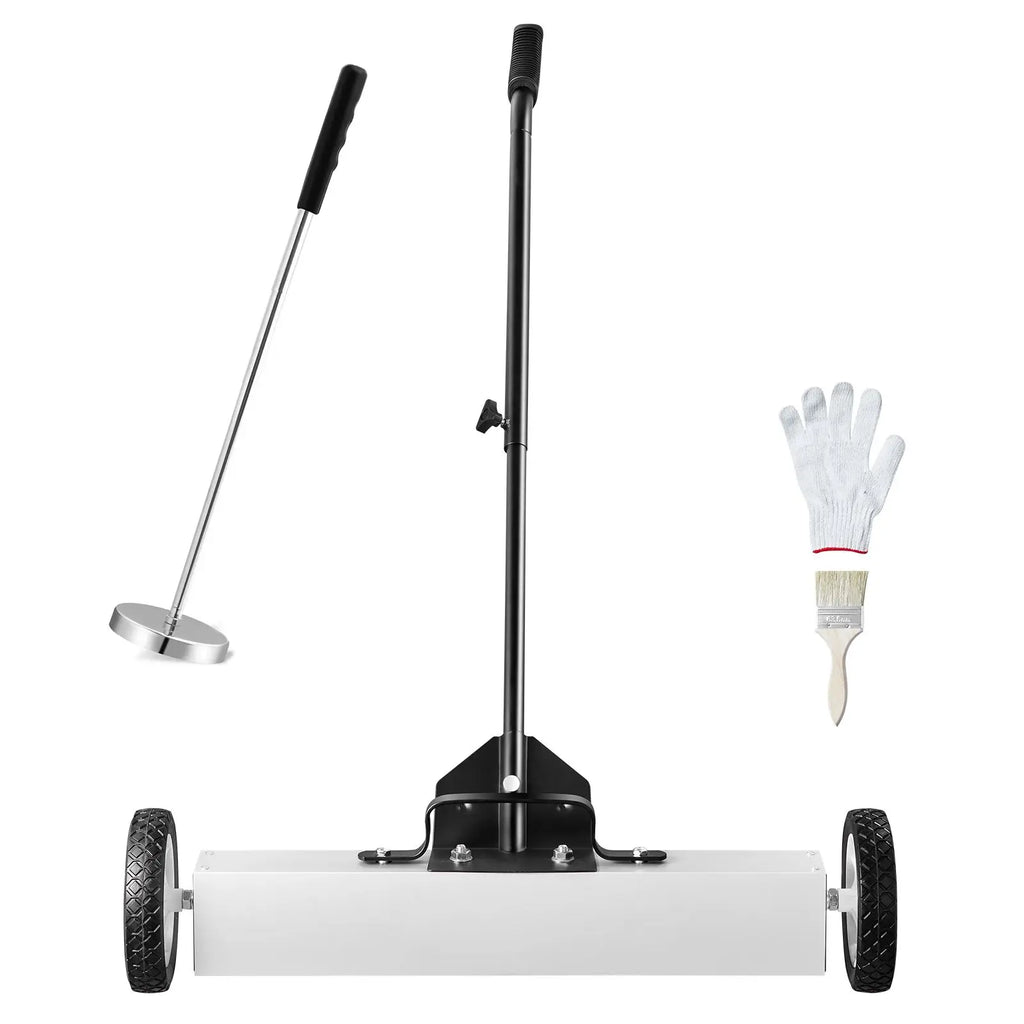 24-Inch Telescoping Magnetic Separator Wheels Adjustable Handle 50 Lbs Capacity Magnetic Pickup Tool for Convenient Tool Storage