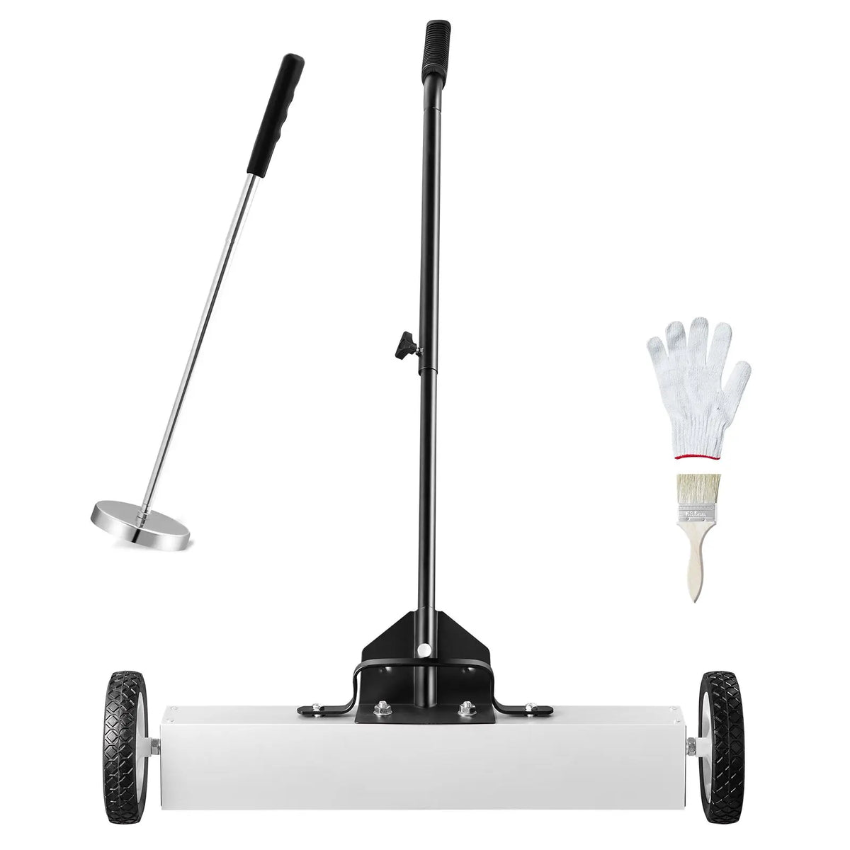 24-Inch Telescoping Magnetic Separator Wheels Adjustable Handle 50 Lbs Capacity Magnetic Pickup Tool for Convenient Tool Storage
