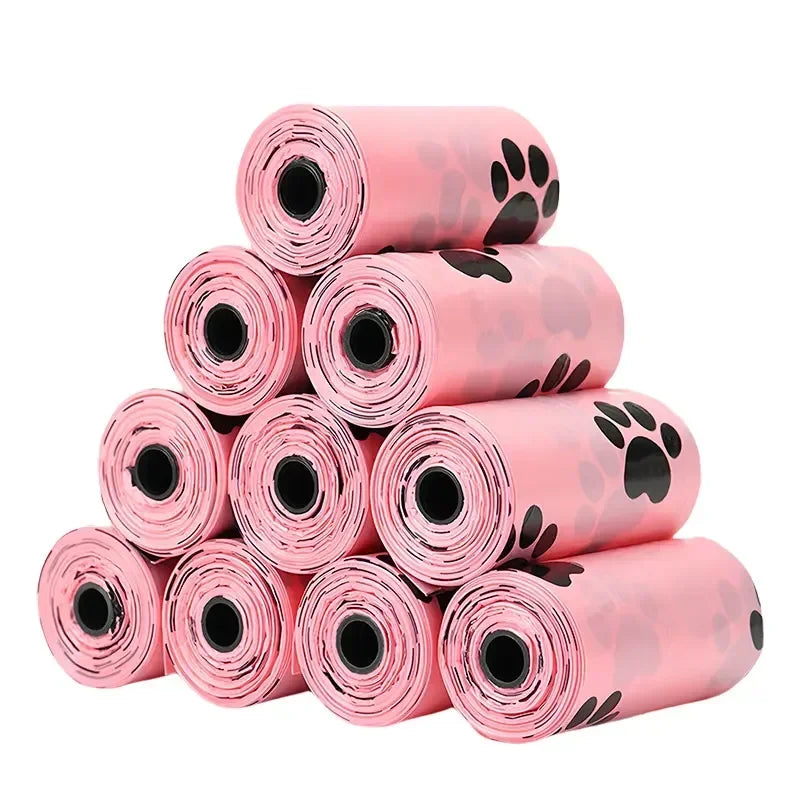 10 rolos saco de cocô do cão limpeza ao ar livre saco de cocô ao ar livre limpo animais de estimação suprimentos para cão 15 sacos/rolo recarga saco de lixo suprimentos para animais de estimação