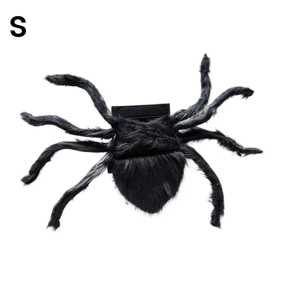 Fantasia de aranha para animais de estimação no Halloween, roupas engraçadas e realistas com pelúcia para cães e gatos, fantasia de cosplay para peito e costas, roupa de festa para cães de porte pequeno e médio