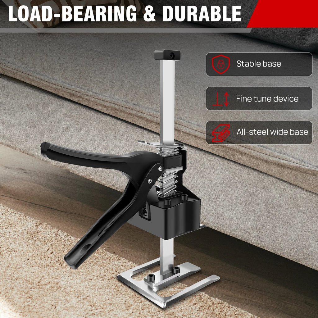 Gato de braço para economia de trabalho, conjunto leve de ferramentas de levantamento manual com altura ajustável, altura ajustável de 0-17 cm, peso máximo de 170 kg