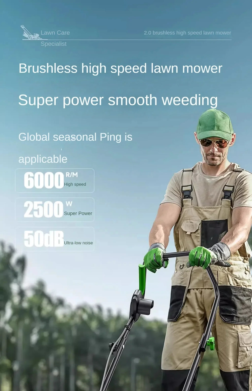 Novo cortador de grama elétrico com alta potência para jardins pequenos e uso doméstico multifuncional