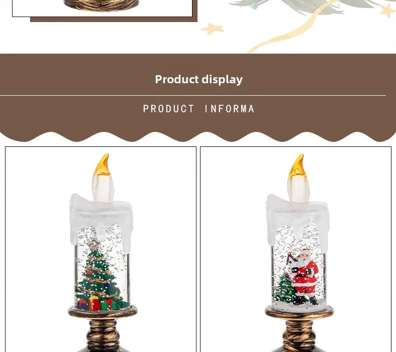 Natal led vela globo de neve luzes nevando floco de neve lâmpadas decorativas presentes criativos do feriado para decoração de natal