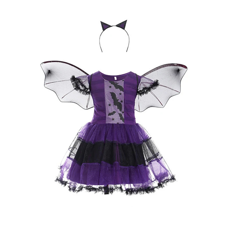 Fantasia de Halloween para Crianças, Vários Estilos: Bruxa, Vampiro, Morcego, Fada, Abóbora, Traje para Meninos e Meninas, Festa de Férias