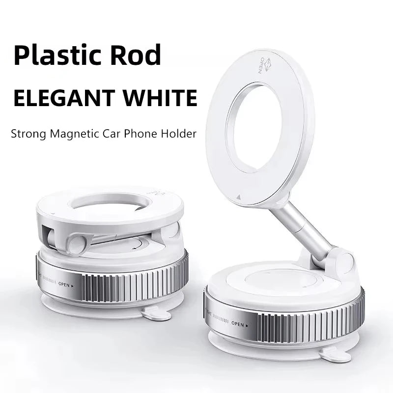 Magnetic Phone Stand Vacuum Adsorption High Stickiness Anti-Shake Holder for Car Dashboard, Windshield, Desktop, Office, GPS Navigation Drive