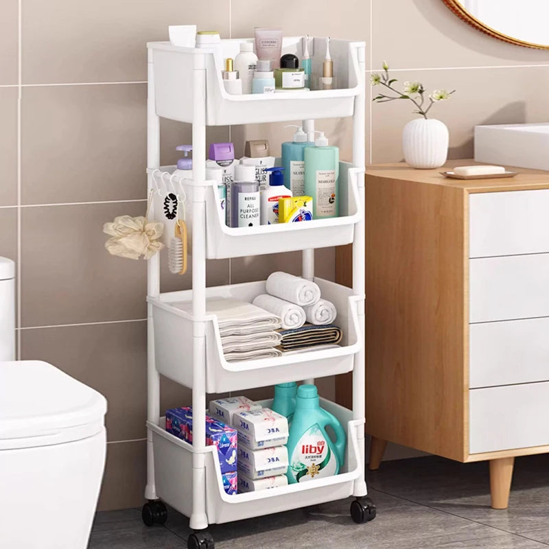 Organizador de cozinha rack de armazenamento móvel lanche brinquedo carrinho mesa lateral livro prateleira rack rodas