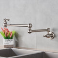 Ouro escovado dobrável pote enchimento torneira de parede torneira da cozinha única água fria girar bico dobrável para cozinha - Kasa & Pet