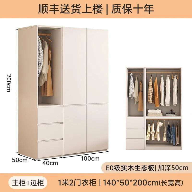 Guarda-roupa Armário com Gavetas e Prateleiras para Organização Doméstica, Armário de Canto Solteiro para Sala de Estar Kasa & Pet Store
