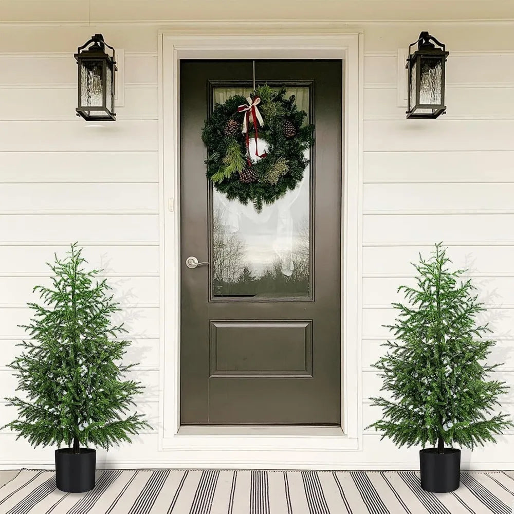 1Pç Ramo de Pinheiro Artificial de 60CM, Árvore de Natal Falsa para Varanda, Decoração de Natal Interna e Externa, Decoração para Casa e Jardim