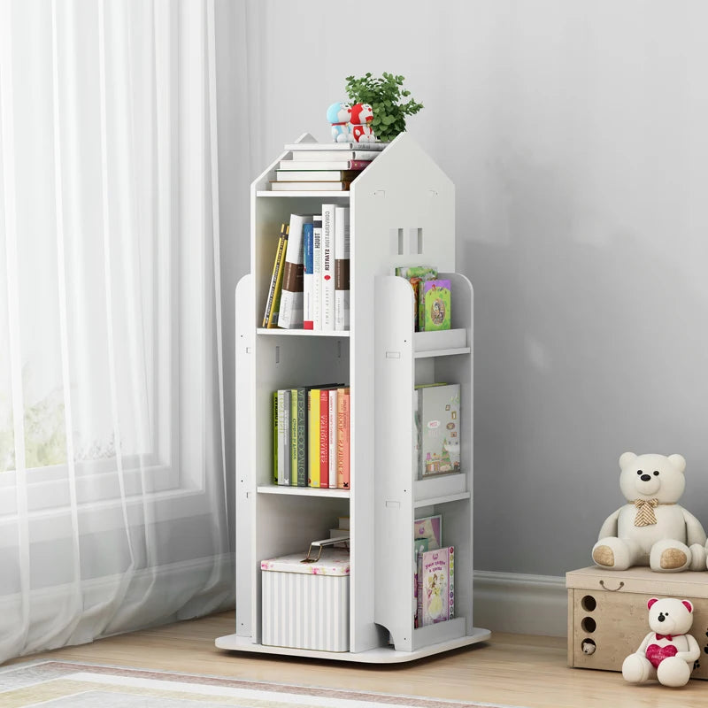 【Breeins】Madre de casa infantil, estante rotativa, livros, brinquedos, organizador de armazenamento, prateleira, armário, decoração de casa