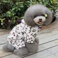 Outono e inverno roupas para animais de estimação roupa de lã coral roupas para cães de pelúcia estampa de leopardo casaco de quatro pernas para cães