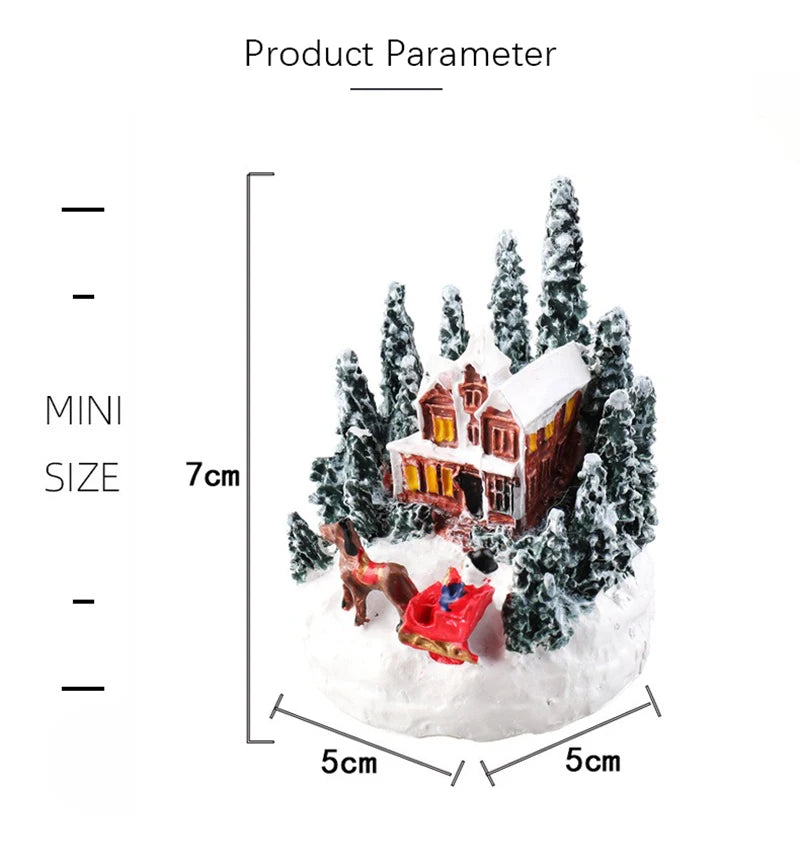 Decorações de natal led luzes da noite luminosa micro paisagem casa presente criativo das crianças natal ano novo ornamentos