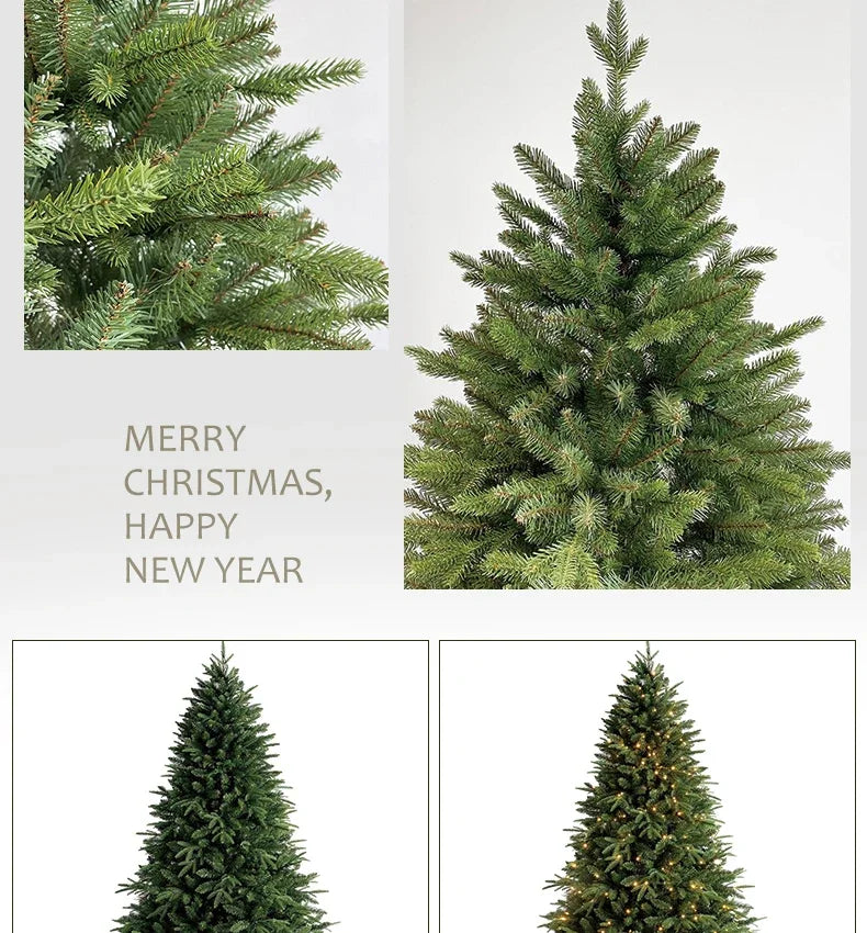 Árvore de Natal artificial, feita de PE com mistura de materiais e iluminação LED, árvore de Natal de alta qualidade, 1,2 m, decorações para o Natal e Ano Novo.