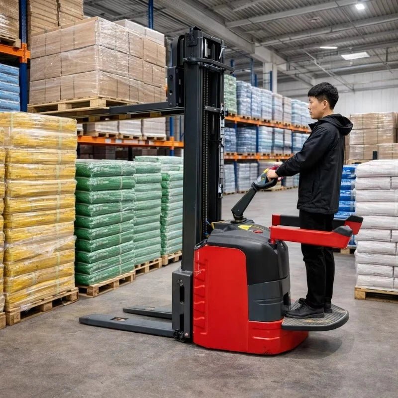 Empilhador elétrico de armazém personalizado, veículo elevador de paletes com ajuste de altura flexível para compradores de distribuição - Kasa & Pet