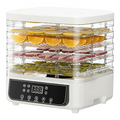 A98I-Temporizador e temperatura ajustáveis Desidratador de alimentos transparente de 5 camadas para frutas, ervas, seca para sec