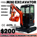 Escavadeira personalizada com motor EURO 5 EPA, 1,2 toneladas, 1,8 toneladas, motor Kubota, miniescavadeira, cabine multifuncional, entrega rápida