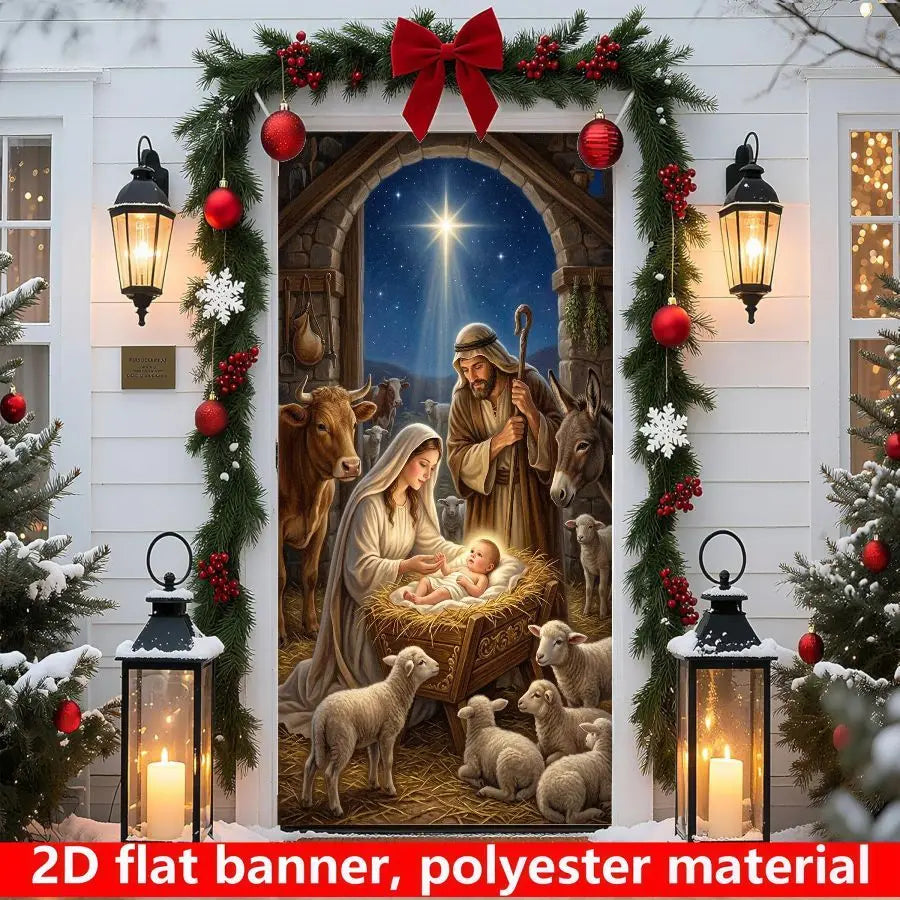 Cortina para presépio, ideal para festivais religiosos, cenário de presépio natalino, tanto para pendurar quanto para uso decorativo em tecido.