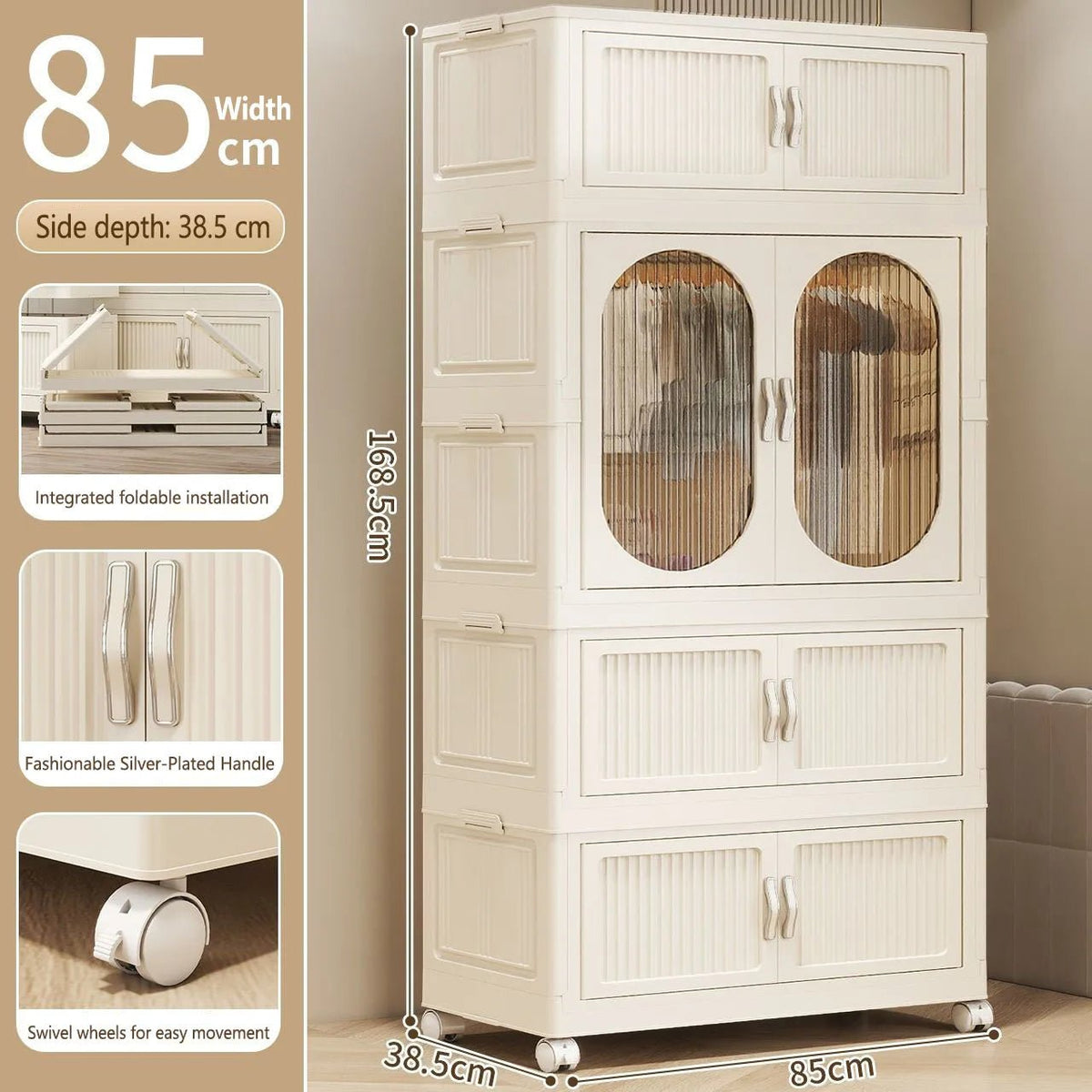 Armário de armazenamento para bebês, uso doméstico, roupas e colcha, guarda-roupa para crianças, escola primária, roupas de estudante, armário de armazenamento dobrável - Kasa & Pet