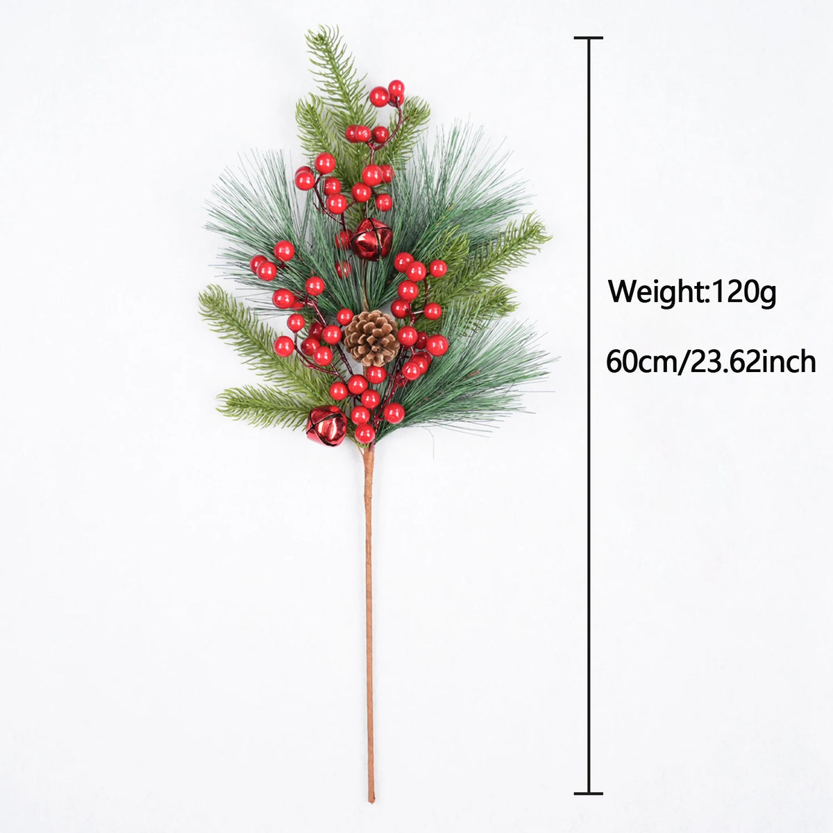 Natal vermelho berry flor artificial pinha ramo decorações da árvore de natal ornamento embalagem de presente festa em casa diy grinalda