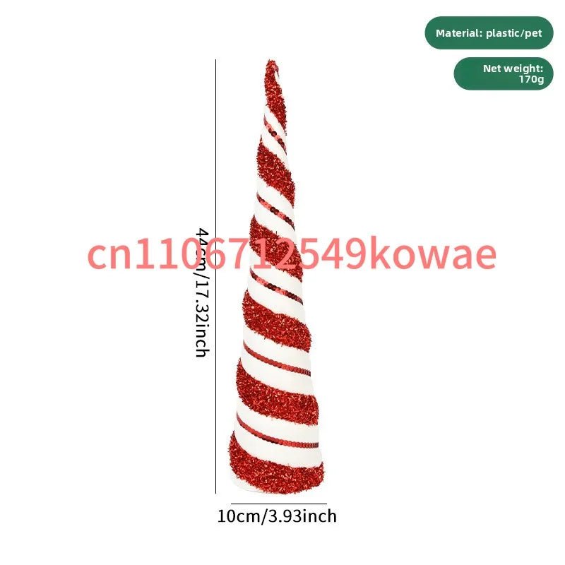 Decorações de Natal: Torre de Árvore Cônica, Decoração de Mesa em Plástico em Forma de V, Decoração de Vitrine para Cafeteria