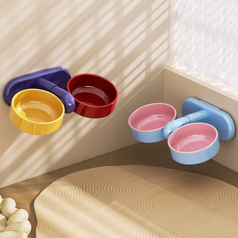 Suprimentos para animais de estimação: Tigelas para gatos/tigelas de água, tigelas para cães, tigelas para animais de estimação resistentes a quedas, com altura ajustável.