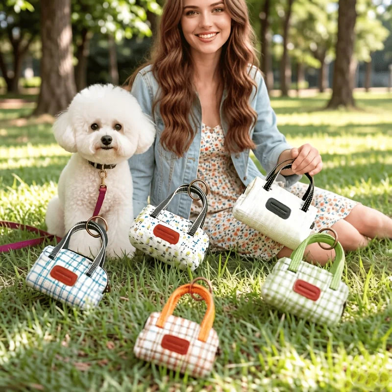 Saco para cocô de animais de estimação, bolsa portátil, um pequeno bolso para petiscos de animais de estimação, uma bolsa para distribuição de recompensas para treinamento de animais de estimação, pequena bolsa de m