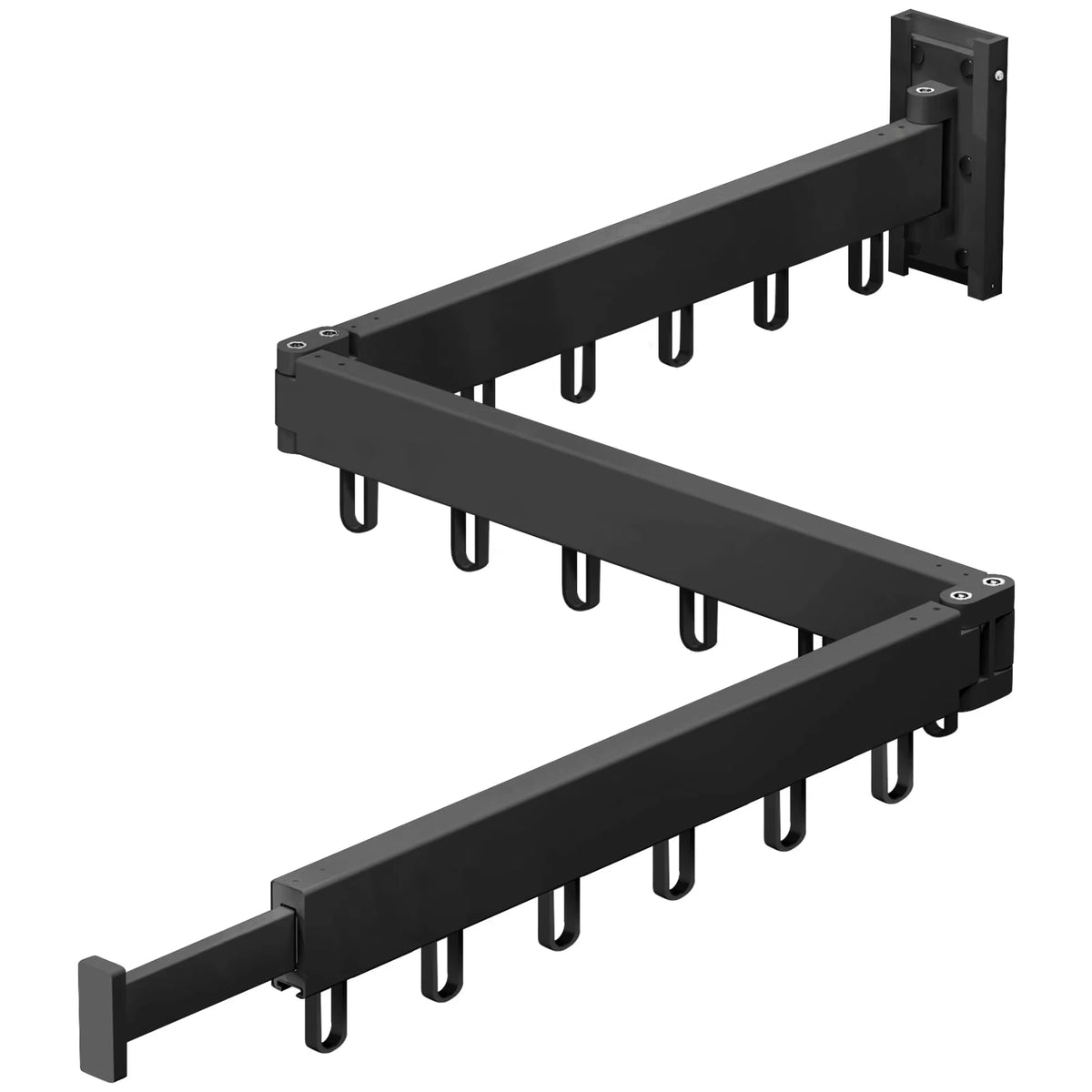 Rack de secagem de roupas-retrátil dobrável forte suporte de carga interior de parede de alumínio simples e conveniente rack de roupas