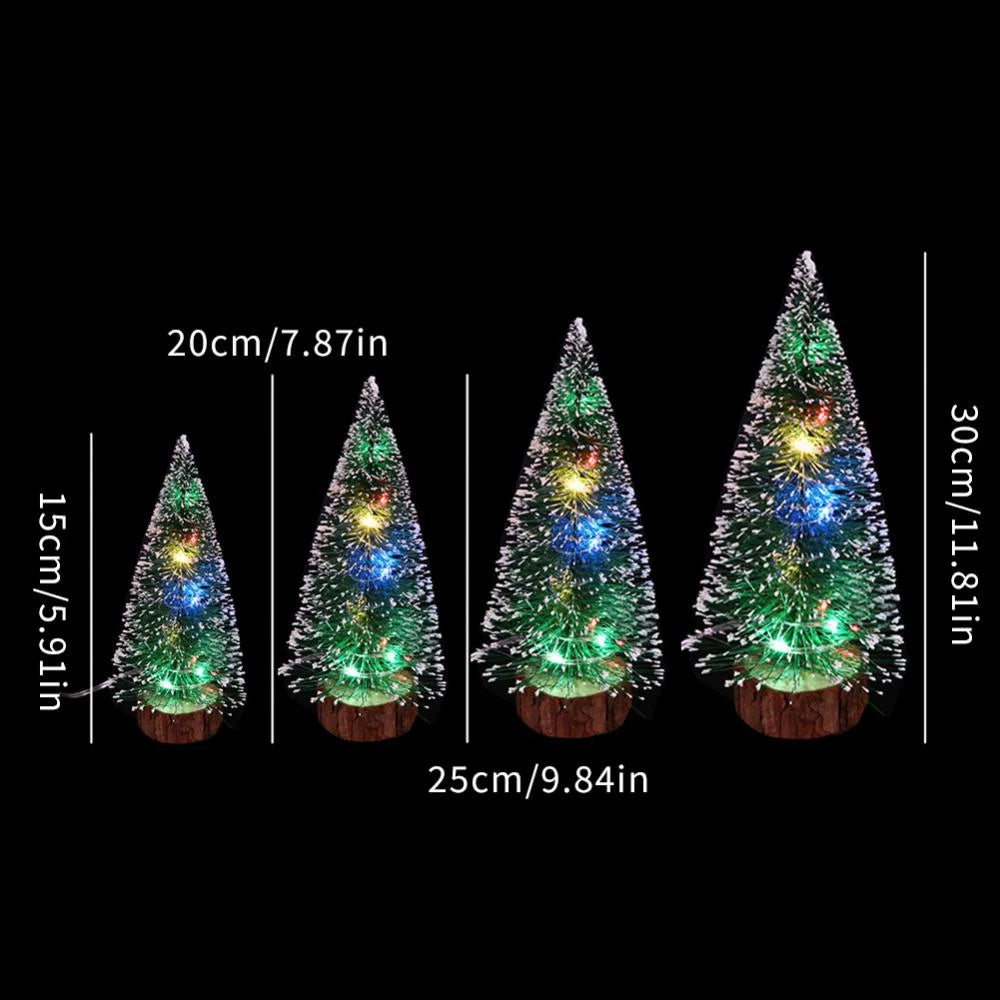 1pc mini pinheiro árvore de natal 10cm-30cm decorações de mesa artificial festival árvore em miniatura de plástico decoração de ano novo peça de natal