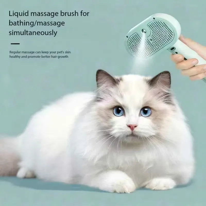 Pet Spray Hair Comb Pet Hair Remover Cleaning Brush Cats Grooming Dog Accessories Tools Dematting Water Mist Humidifier Comb