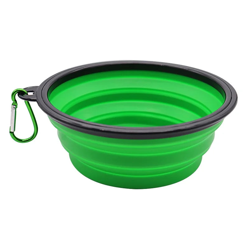 Tigela de comida para animais de estimação portátil tpr durável para gatos e cães silicone dobrável viagem ao ar livre tigela de comida de água para animais de estimação