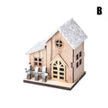 Natal LED luz casa de madeira luminosa decorações de Natal presente infantil