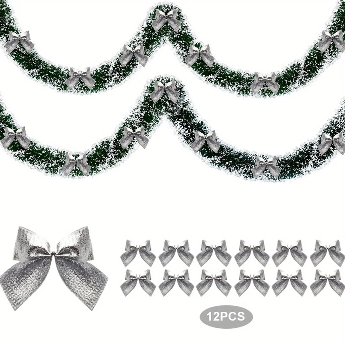 5M de fitas decorativas de Natal com laços, fita verde em forma de cana, guirlanda para pendurar na árvore de Natal, enfeites para projetos «faça você mesmo», decoração para festas e para a casa.