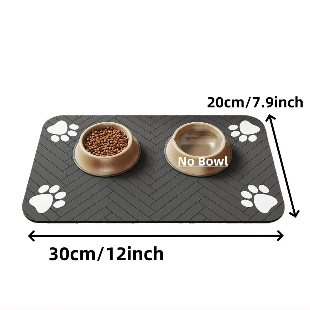 Tapete para Comedouros de Cães e Gatos, Absorvente, Impermeável e de Secagem Rápida
