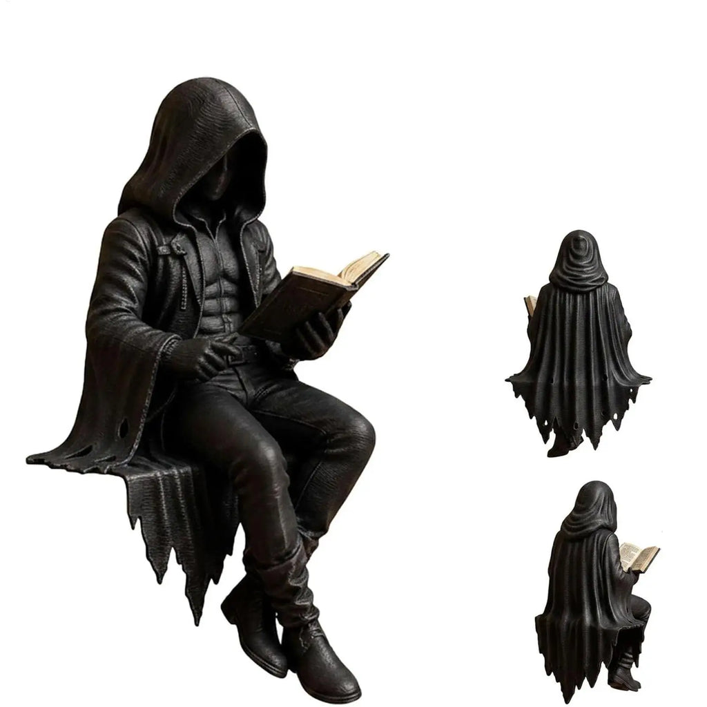 Estátua Assustadora Estética de Halloween, Figurinha Decorativa para Estante, Arte Fantástica Gótica, Decoração de Homem Misterioso para Centro de Mesa e Prateleira