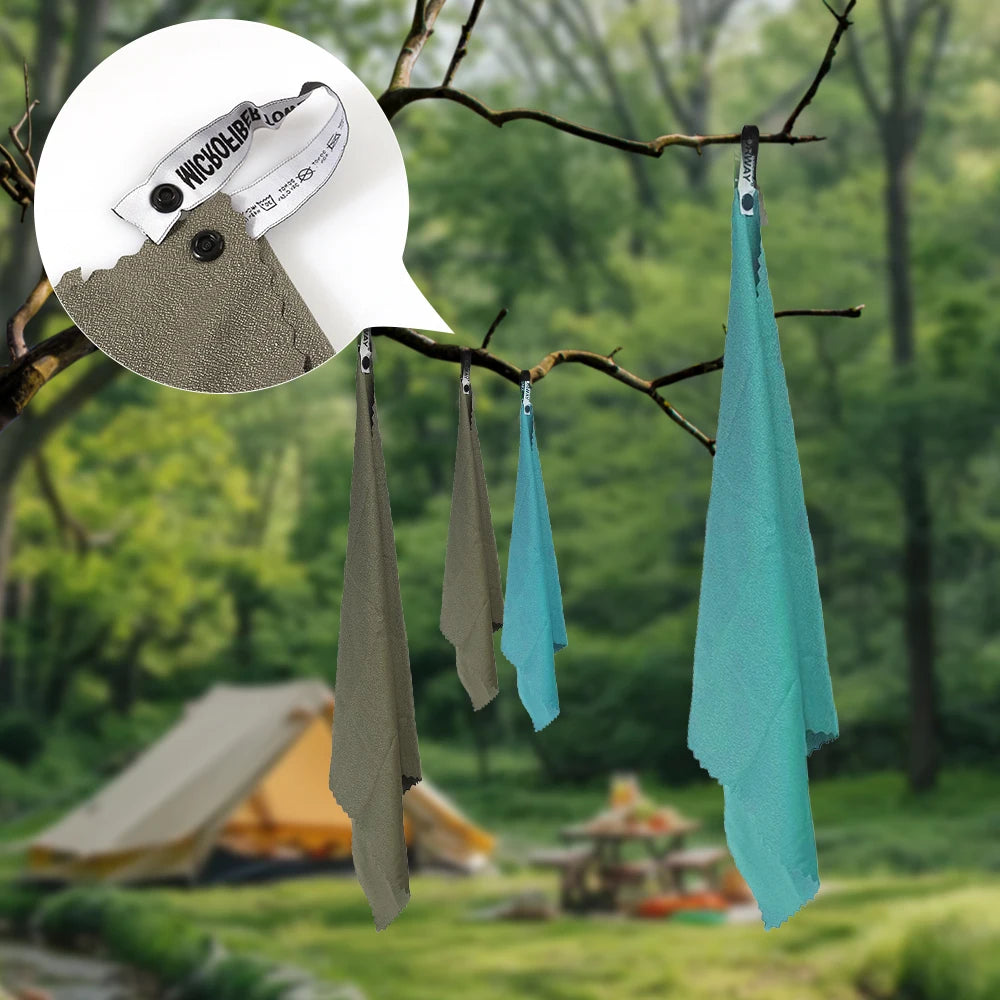 Mochila caminhadas, natação, toalha de banho de acampamento, toalha esportiva respirável para viagem na praia, toalha de banho absorvente de secagem rápida