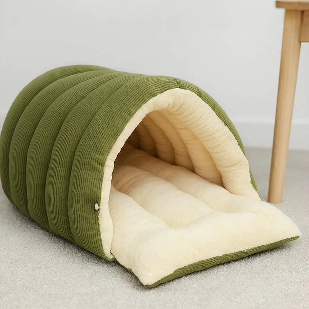 Cama removível para animais de estimação, cama para cães de estimação, lã espessante de pelúcia, camas macias quentes para filhotes, gatos, tenda, esteiras de dormir para animais de estimação pequenos e médios