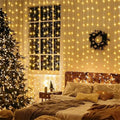 Decoração de Natal para Casa 2026, Cortina de Luzes LED de Fada, Fio de Luzes a Pilha para Quarto, Casamento, Festa e Decoração de Ano Novo
