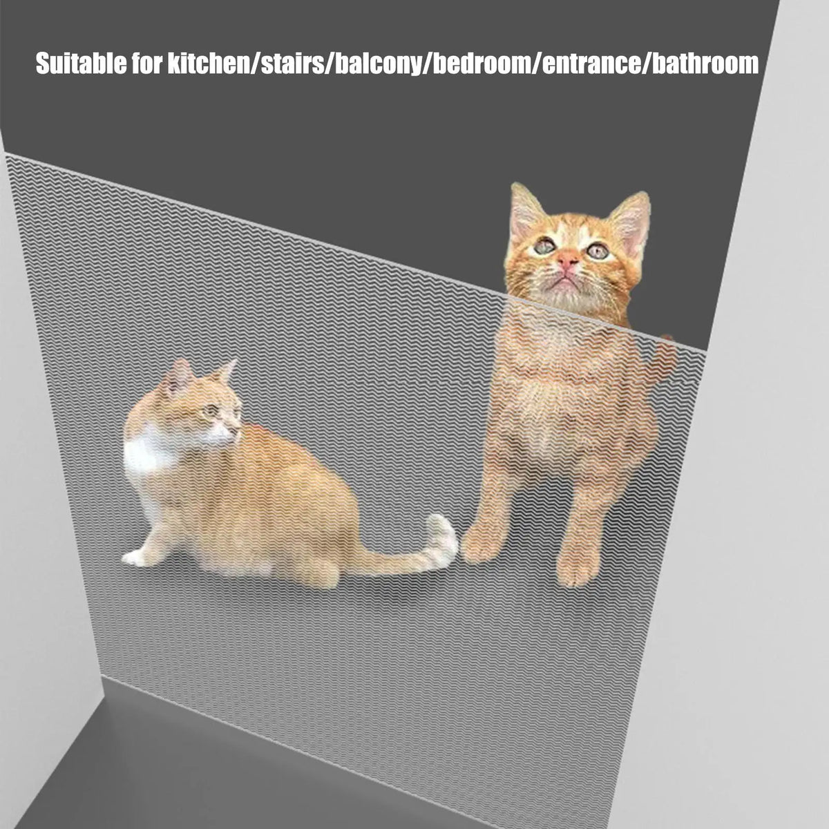 Portão retrátil para animais de estimação, barreira de segurança de malha sem broca para cães e gatos, cerca interna portátil para portas