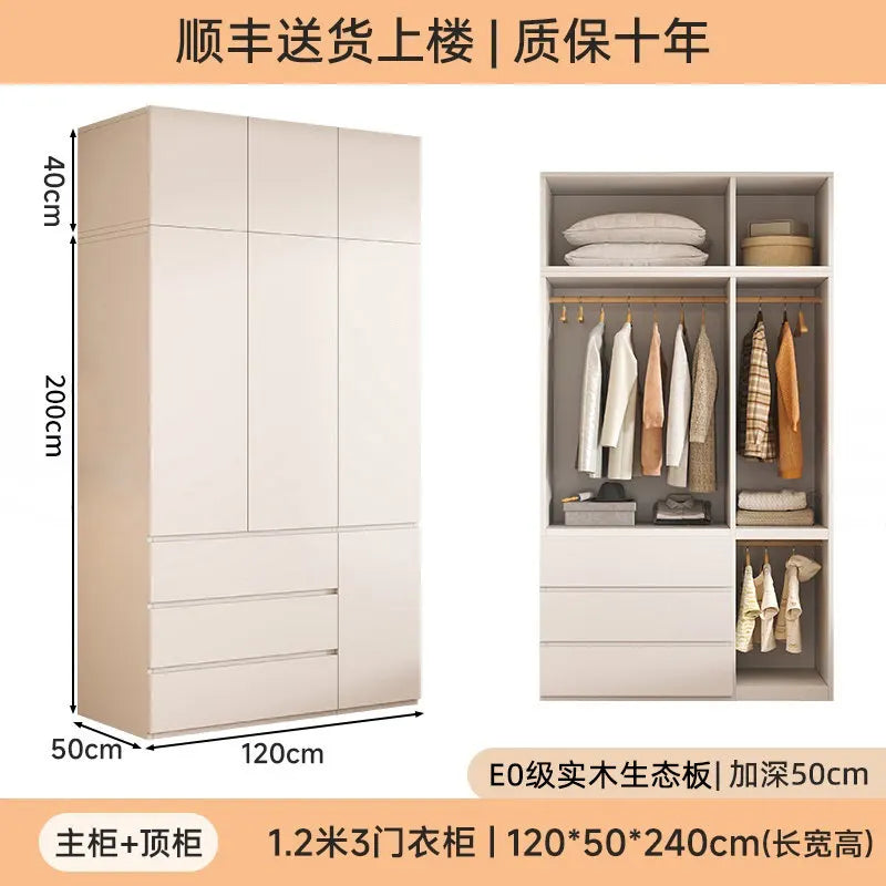 Guarda-roupa Armário com Gavetas e Prateleiras para Organização Doméstica, Armário de Canto Solteiro para Sala de Estar Kasa & Pet Store