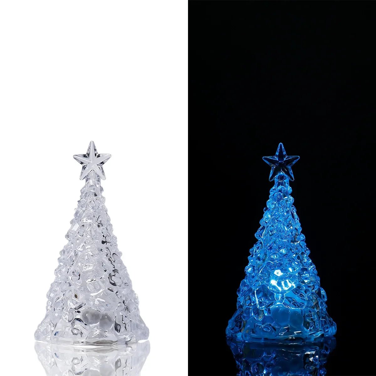 Mini Árvore De Natal Com Luzes LED, Clear Crystal Table Tree Ornamentos, Decorações para o Natal - Kasa & Pet
